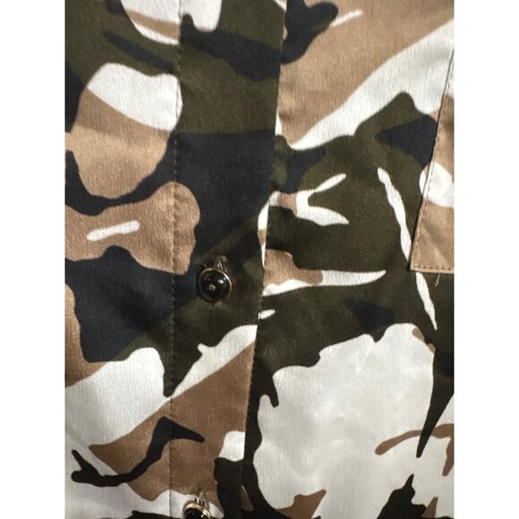 Chicos Womens Camouflage Print Button-Up Dress Size 12/14 - Picture 3 of 4